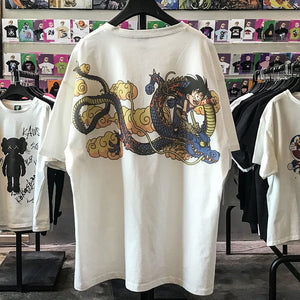 Pure Cotton Dragon Ball Shenron Anime Retro DTG T-shirt med tryk