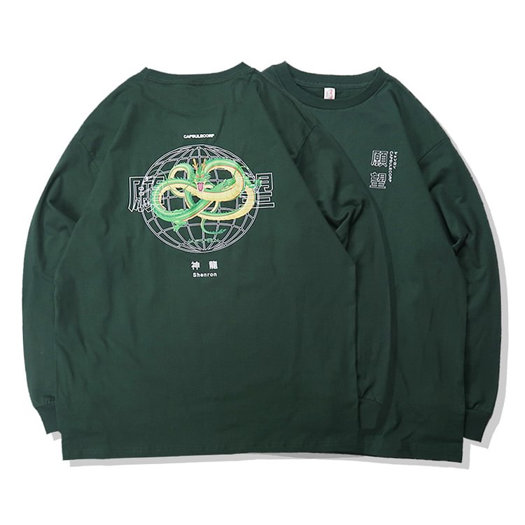 Pure Cotton Dragon Ball Shenron Long Sleeve T-shirt