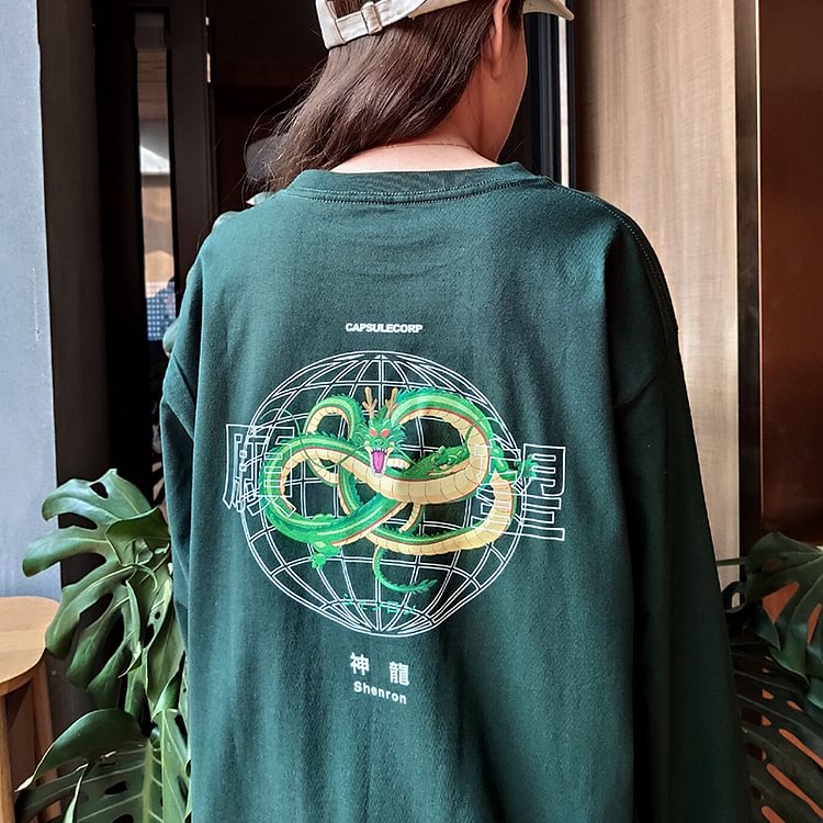 Pure Cotton Dragon Ball Shenron Long Sleeve T-shirt