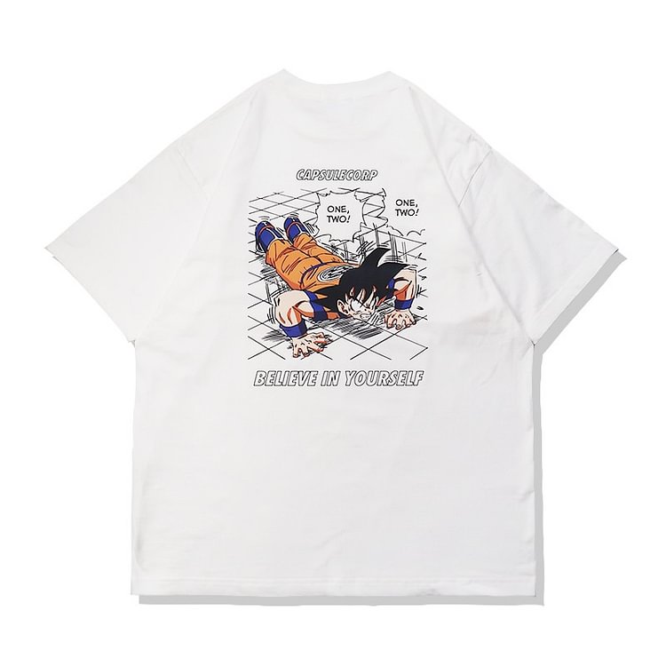 T-shirt Dragon Ball pur coton Son Goku « Croyez en vous-même »