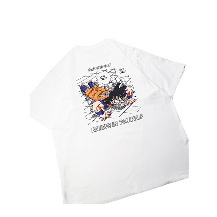 T-shirt Dragon Ball pur coton Son Goku « Croyez en vous-même »