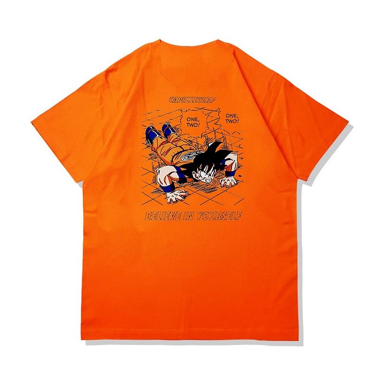 T-shirt Dragon Ball pur coton Son Goku « Croyez en vous-même »