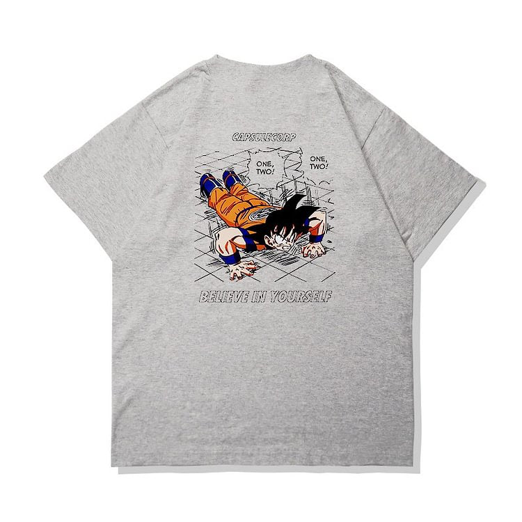 T-shirt Dragon Ball pur coton Son Goku « Croyez en vous-même »