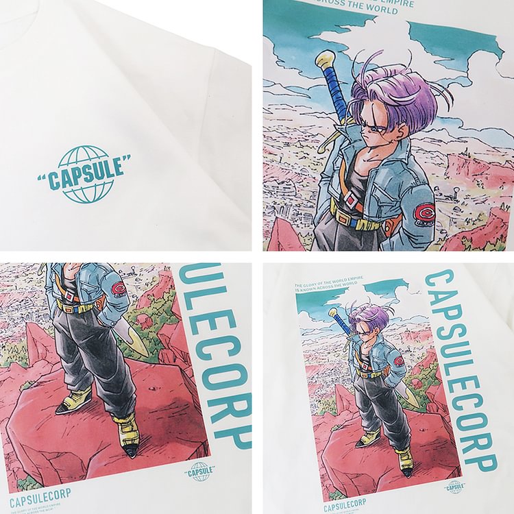 T-shirt à manches longues en pur coton Dragon Ball