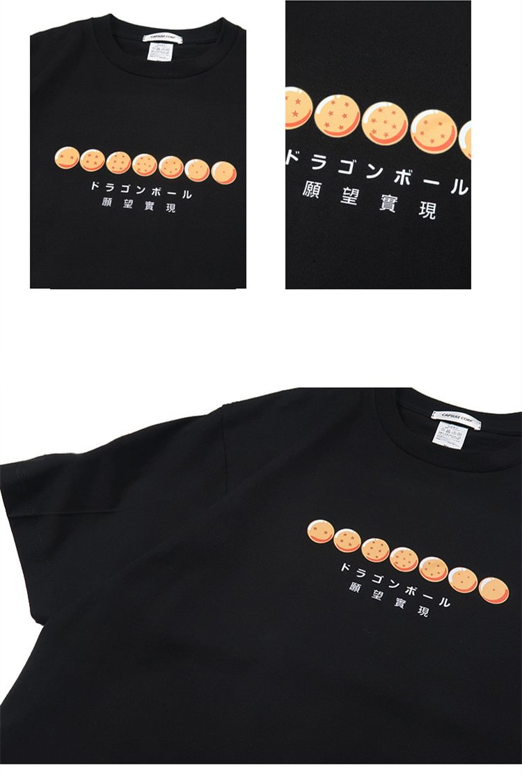 T-shirt graphique Dragon Ball pur coton « Wishes Come True »