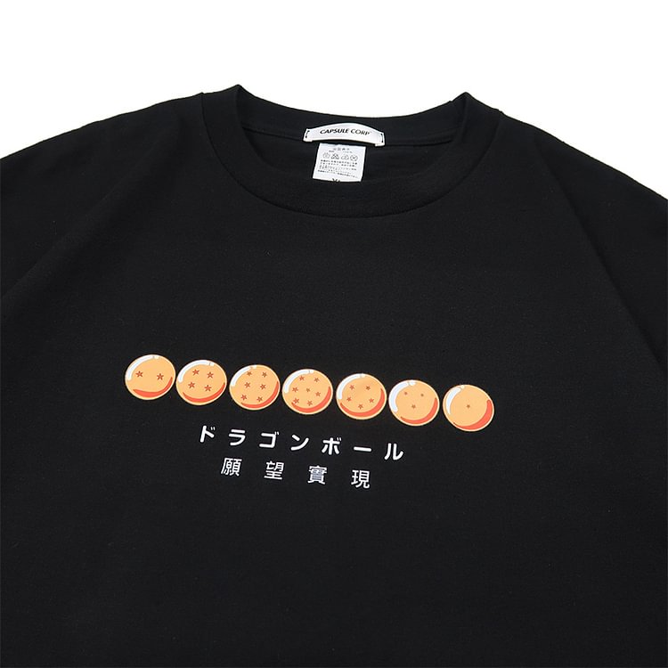 T-shirt graphique Dragon Ball pur coton « Wishes Come True »