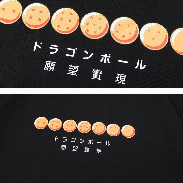 T-shirt graphique Dragon Ball pur coton « Wishes Come True »