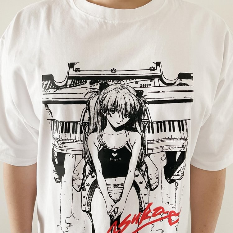 Pure Cotton Eva Asuka Aesthetic T-shirt