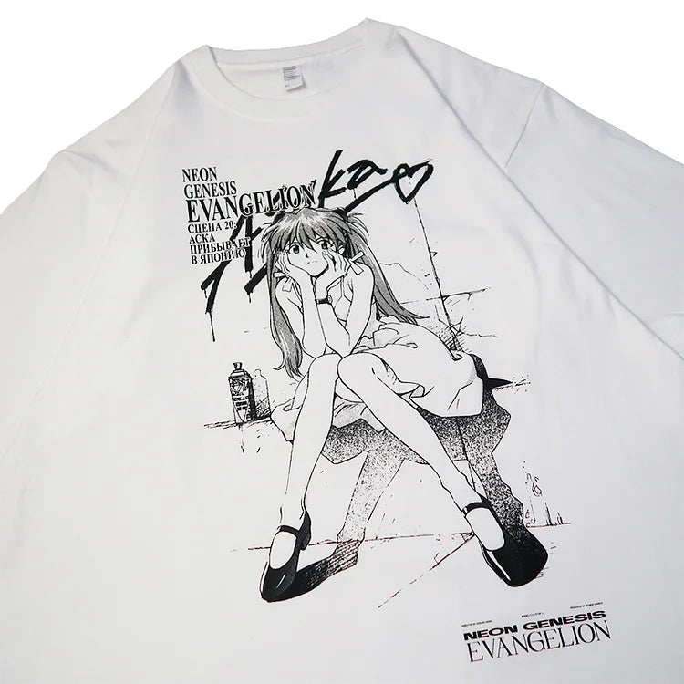 T-shirt Evangelion Asuka pur coton