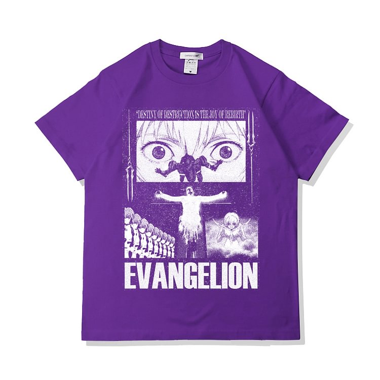 T-shirt esthétique pur coton Evangelion Ayanami Rei