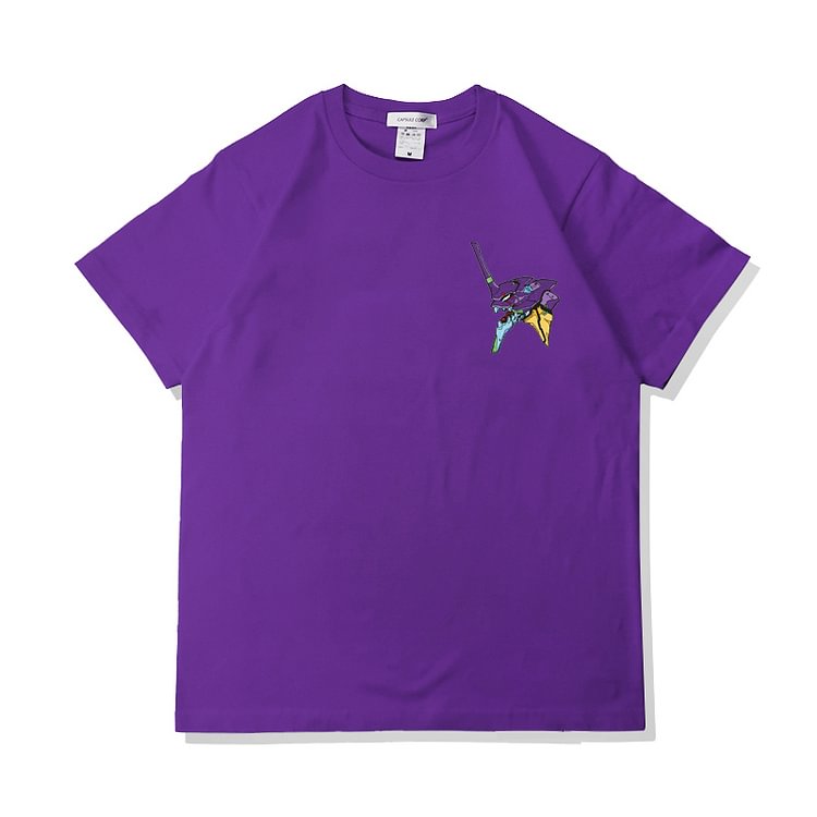 T-shirt brodé Evangelion pur coton