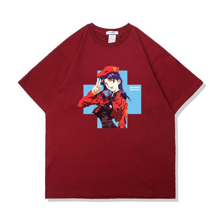 T-shirt mignon pur coton Evangelion Katsuragi Misato