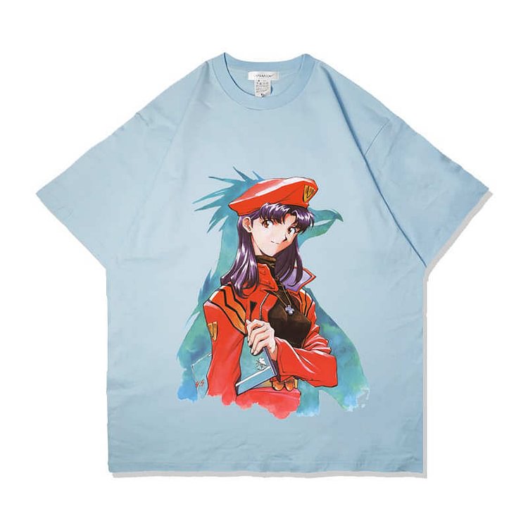 T-shirt Evangelion Katsuragi Misato pur coton