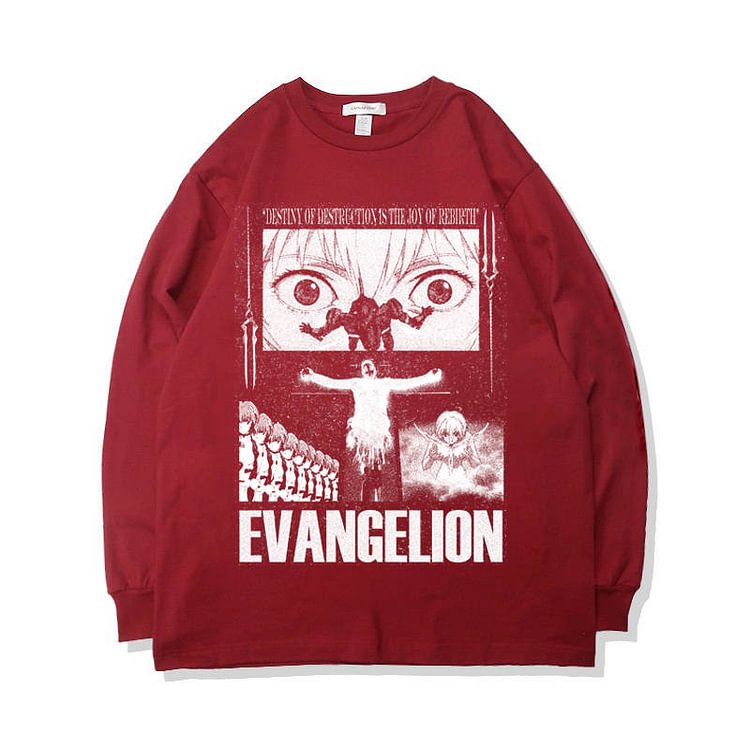 T-shirt à manches longues Evangelion Lilith 100 % coton