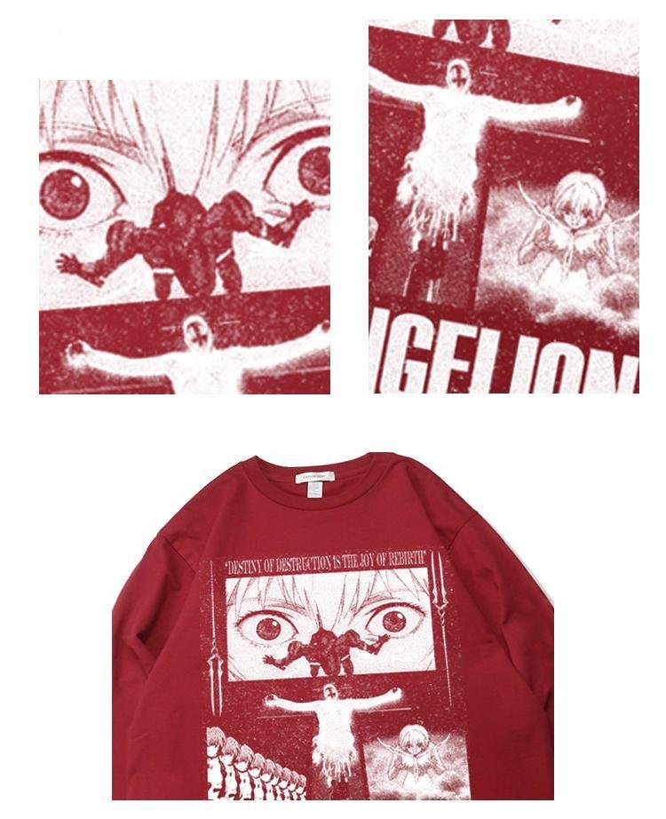 T-shirt à manches longues Evangelion Lilith 100 % coton