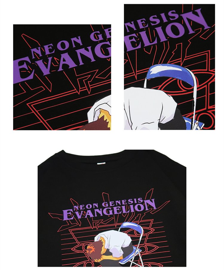 T-shirt à manches longues Evangelion Shinji en pur coton