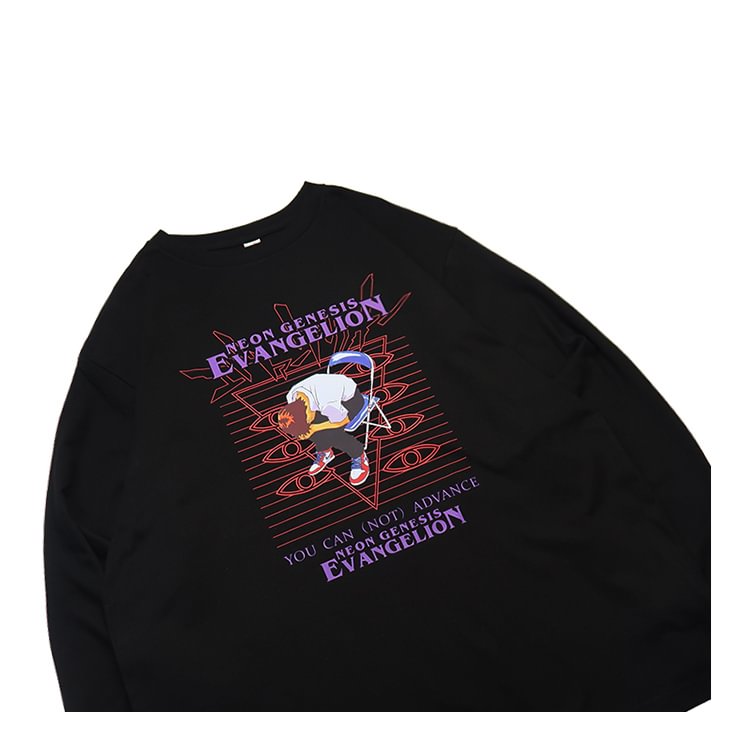 T-shirt à manches longues Evangelion Shinji en pur coton