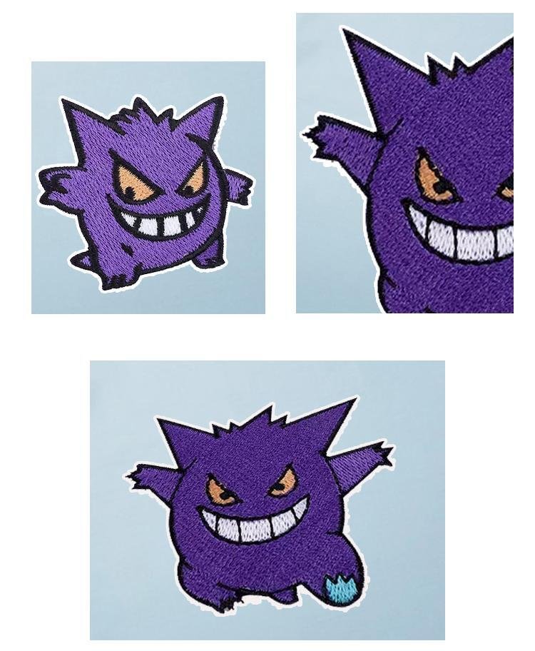 T-shirt brodé Gengar 100 % coton