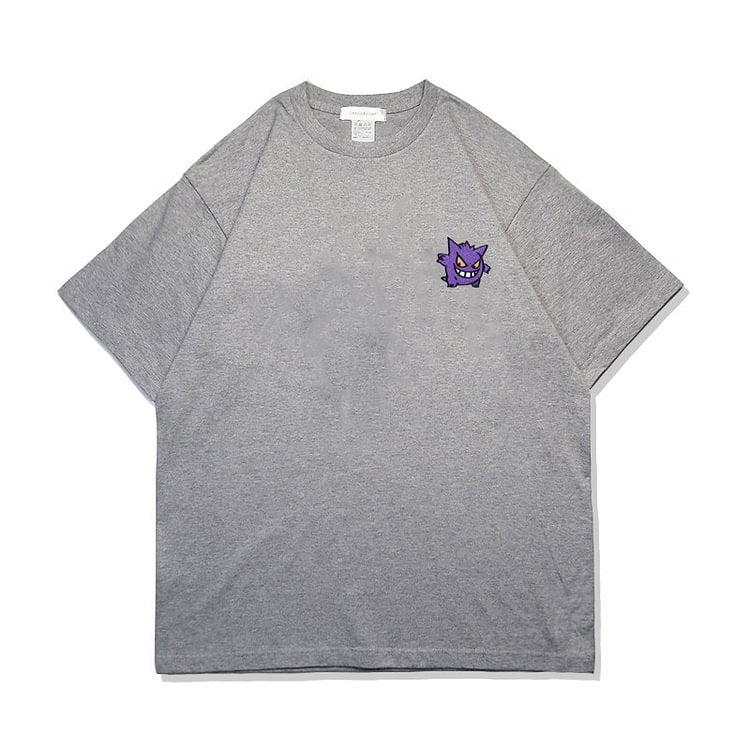 Pure Cotton Gengar Embroidered T-shirt