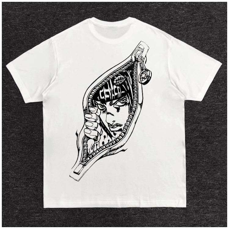 T-shirt imprimé DTG en pur coton Jojo's Bizzare Adventure Buccellati