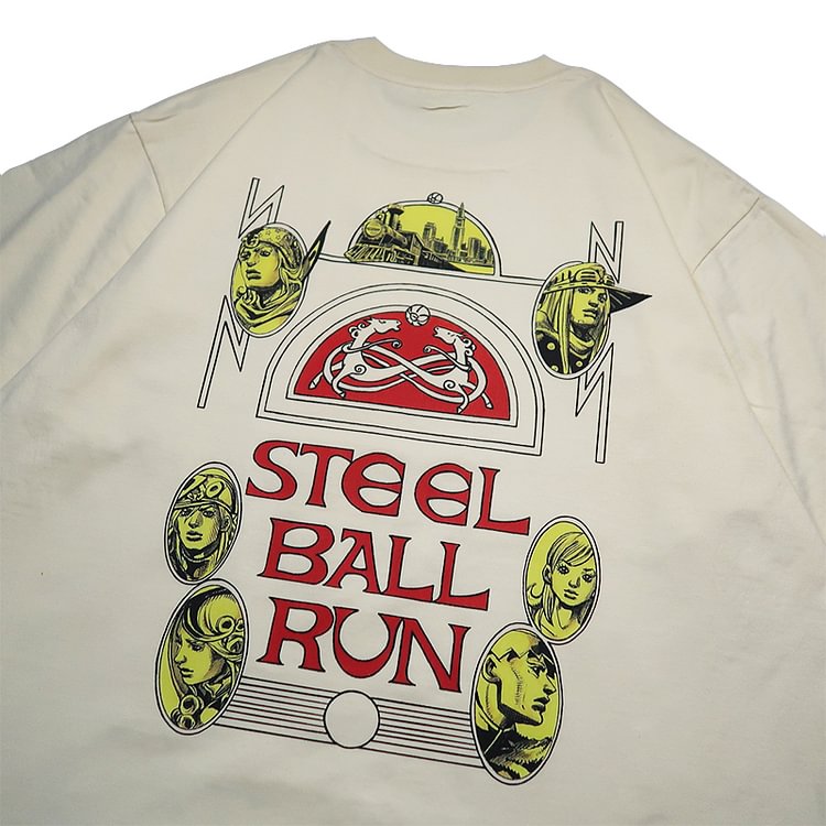 Pure Cotton Jojo Bizzare Adventure Steel Ball Run T-paita