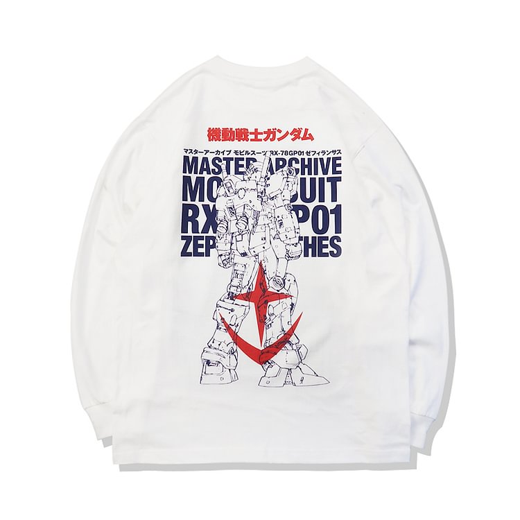 Pure Cotton Mobile Suit Gundam Anime Long Sleeved T-shirt