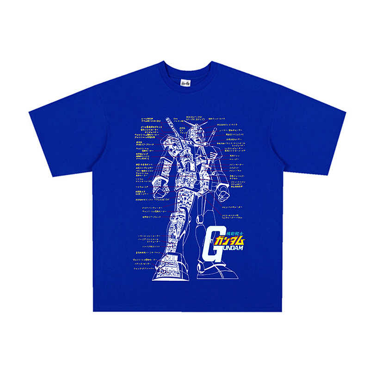 T-shirt Gundam en pur coton pour costume mobile