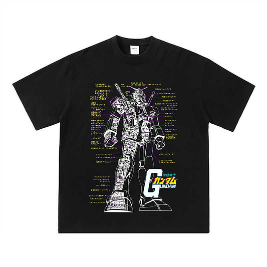 T-shirt Gundam en pur coton pour costume mobile