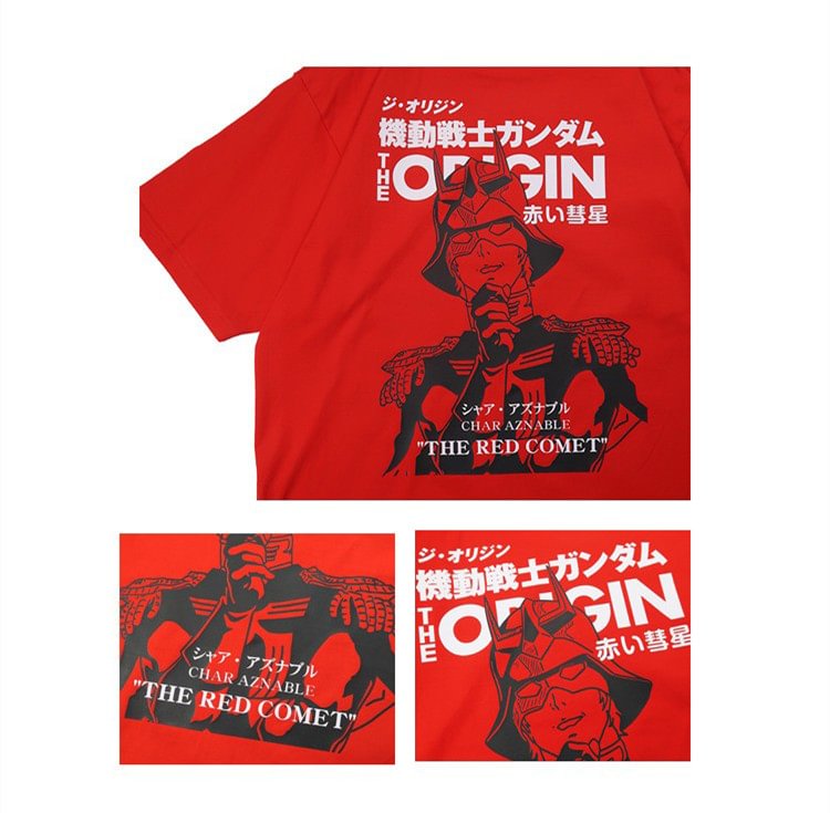 T-shirt Mobile Suit Gundam "La Comète Rouge" en pur coton