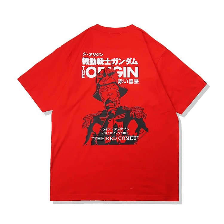 T-shirt Mobile Suit Gundam "La Comète Rouge" en pur coton