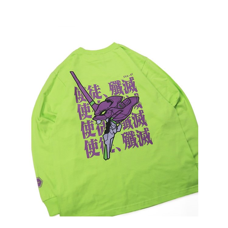 T-shirt à manches longues en pur coton Neon Genesis Evangelion Angel Annihilation