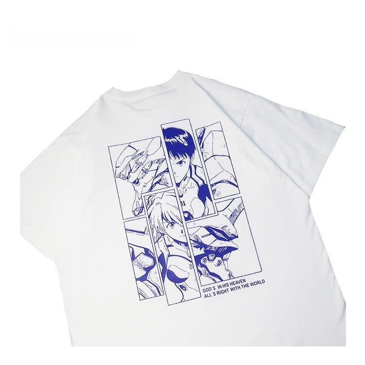 T-shirt en pur coton Neon Genesis Evangelion Anime