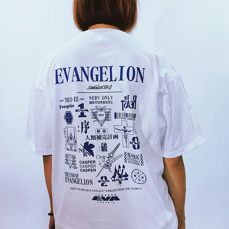 T-shirt en pur coton avec logo Neon Genesis Evangelion