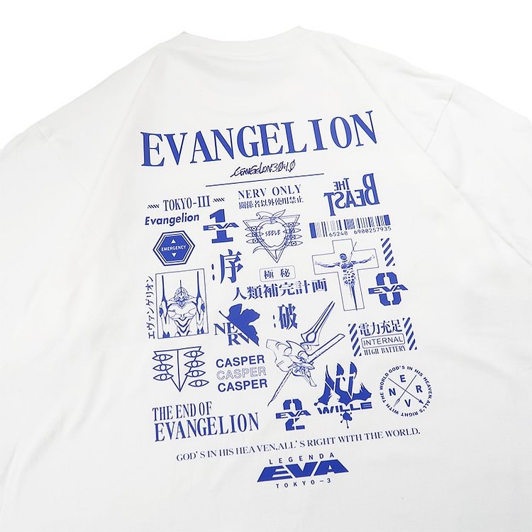 T-shirt en pur coton avec logo Neon Genesis Evangelion