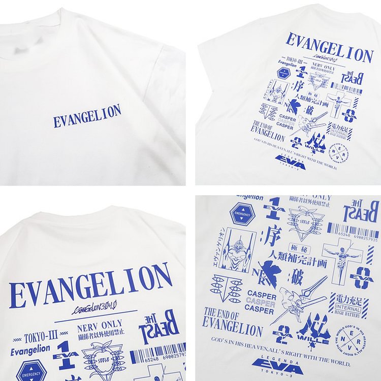 T-shirt en pur coton avec logo Neon Genesis Evangelion