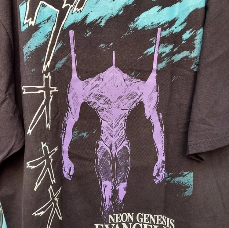 T-shirt rétro pur coton Neon Genesis Evangelion