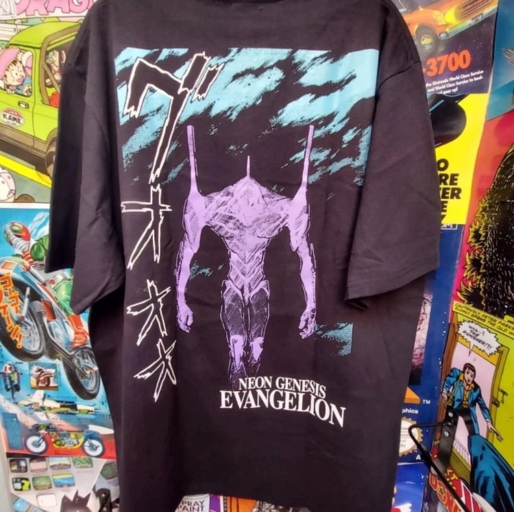 T-shirt rétro pur coton Neon Genesis Evangelion