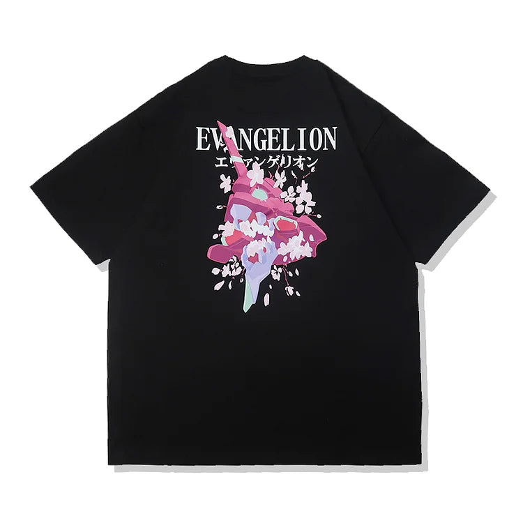 T-shirt Neon Genesis Evangelion Sakura en pur coton