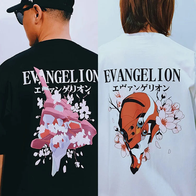 T-shirt Neon Genesis Evangelion Sakura en pur coton