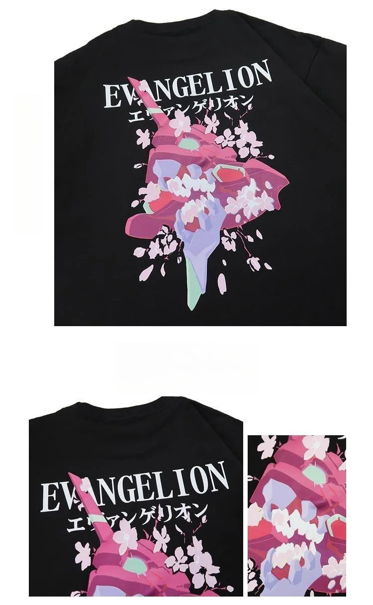 T-shirt Neon Genesis Evangelion Sakura en pur coton