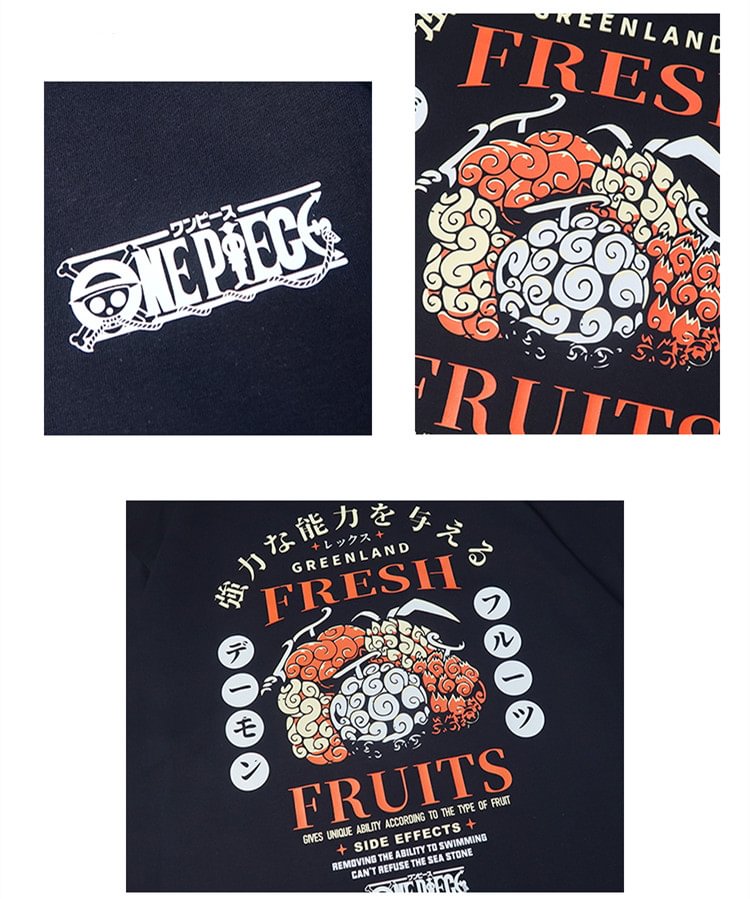 T-shirt une pièce en pur coton avec fruits frais du Groenland