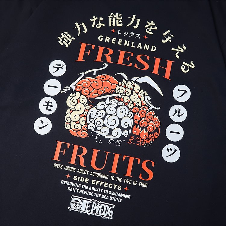 T-shirt une pièce en pur coton avec fruits frais du Groenland