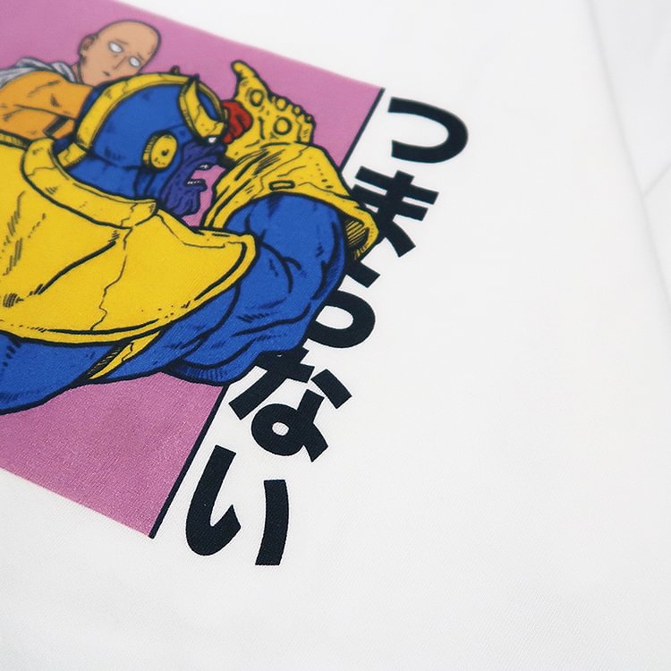 T-shirt « Boring » en pur coton One Punch Man Saitama