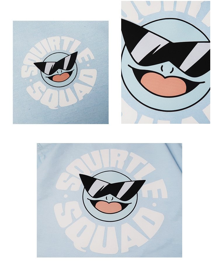 T-shirt Pokemon Squirtle Squad en pur coton