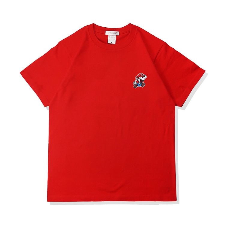 Pure Cotton Super Mario Embroidered T-shirt