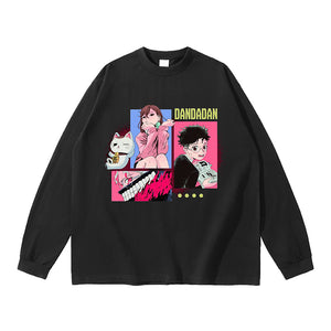Pure Cotton Dandadan Anime langærmet T-shirt