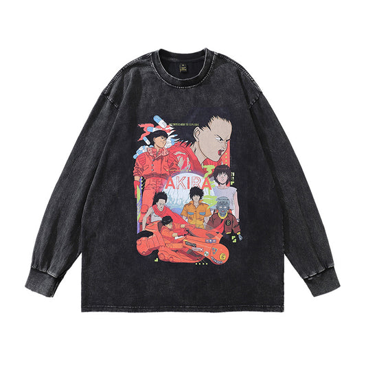 Pure Cotton Akira Aesthetic DTG Printed Long Sleeve T-shirt