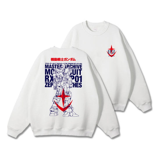 Pure Cotton Mobile Suit Gundam Sketch Pullover