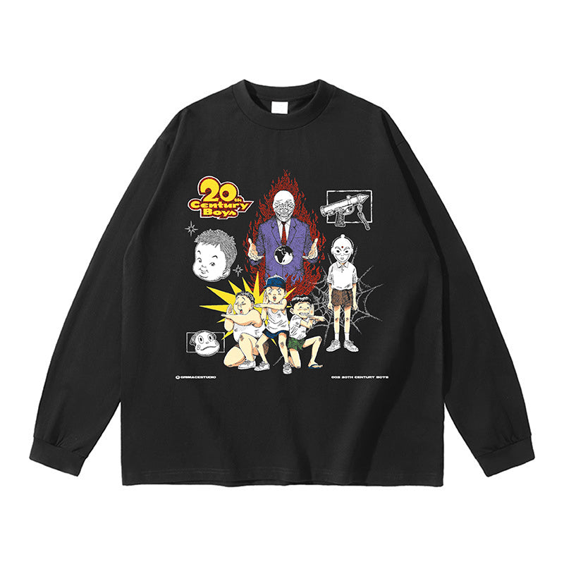 Pure Cotton 20th Century Boys Long Sleeve Cool T-Shirt