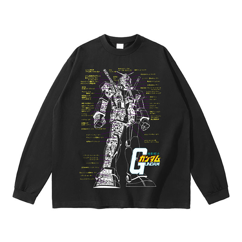 Pure Cotton Mobile Suit Gundam Long Sleeve T-Shirt